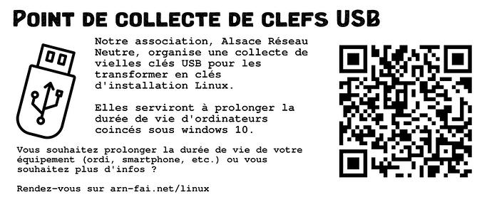 Stickers Point de collecte de clefs USB